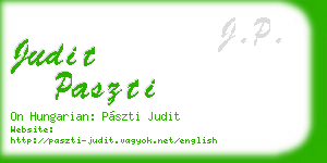 judit paszti business card